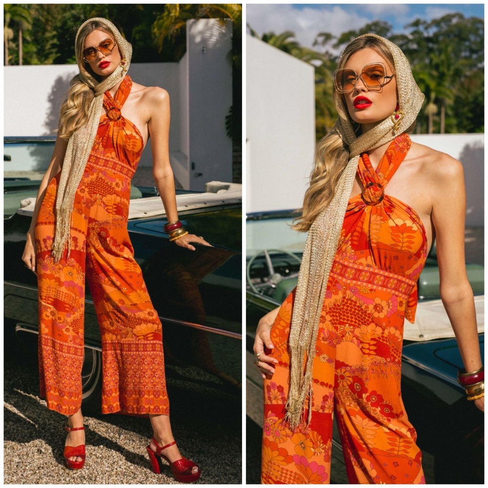Nine Lives Bazaar Jagger Jumpsuit Valentine